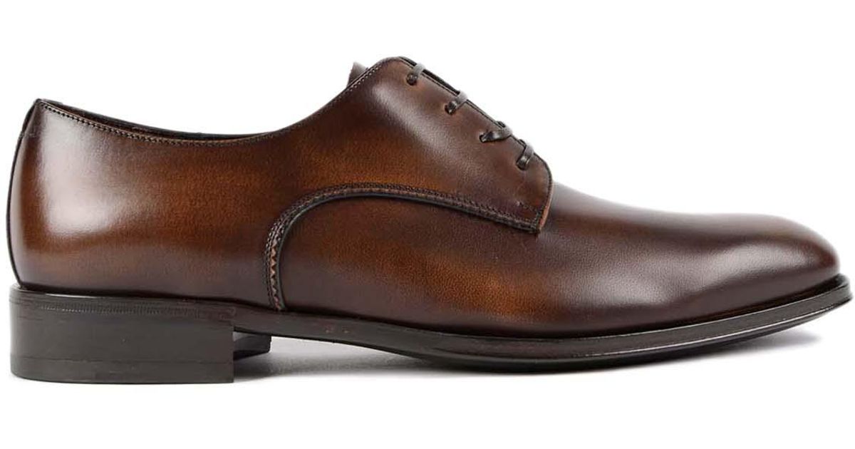Ferragamo Leather Daniel Shoe in Brown for Men Lyst