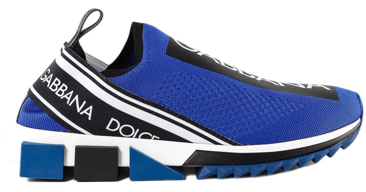 Dolce & Gabbana Synthetic Sorrento Sneakers With Logo in Blue for Men ...