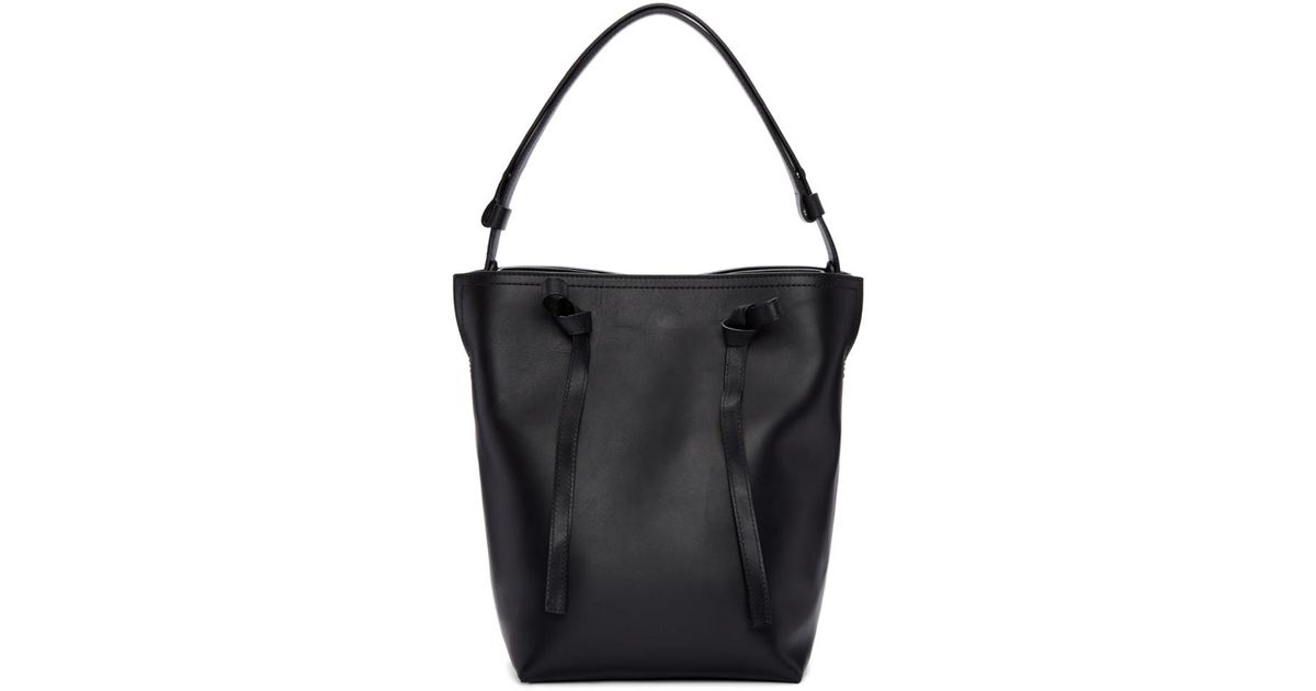 Maison Margiela Leather Black Knot Bucket Bag - Lyst