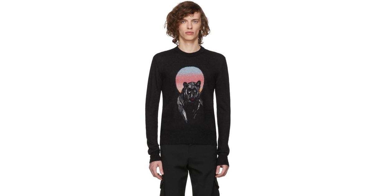 saint laurent panther sweater