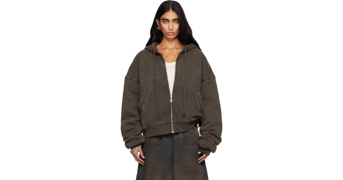 Washed Out Ruddin Lu'u Dan Washed Out Zip Up Hoodie in Black | Lyst