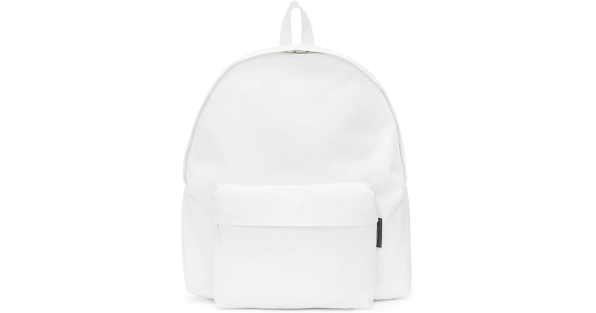 canvas backpack white