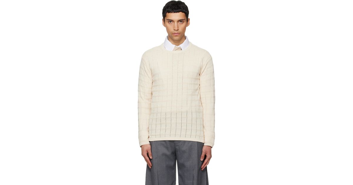 NULLUS Off- Cube Texture Knit Sweater in Black for Men | Lyst Canada
