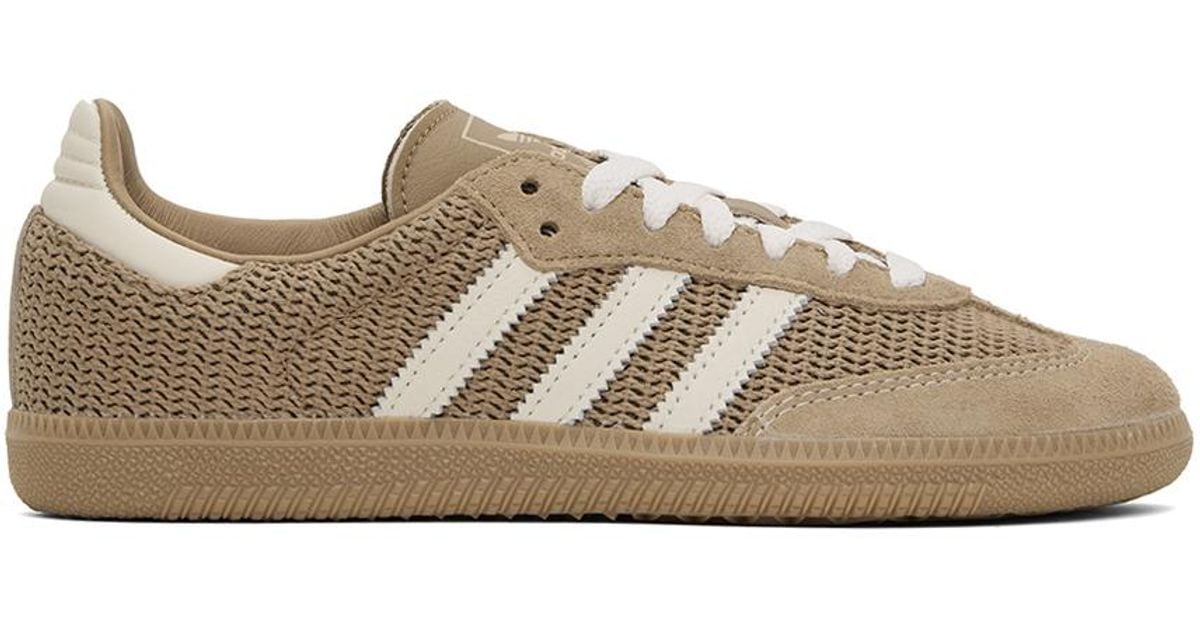 adidas Originals Taupe Samba Og Sneakers in Black | Lyst