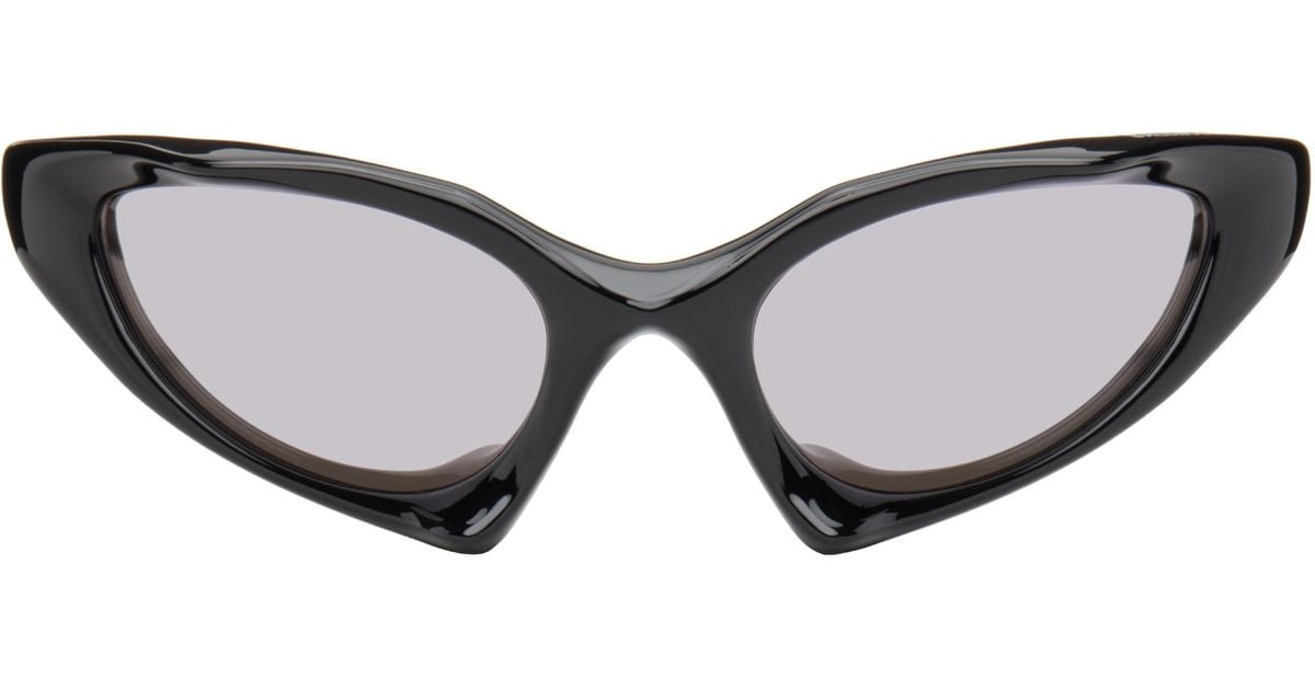 サングラス Balenciaga Runner Cat Black Sunglasses ホワイト の ウィメンズ Runner Cat サングラス スニーカー