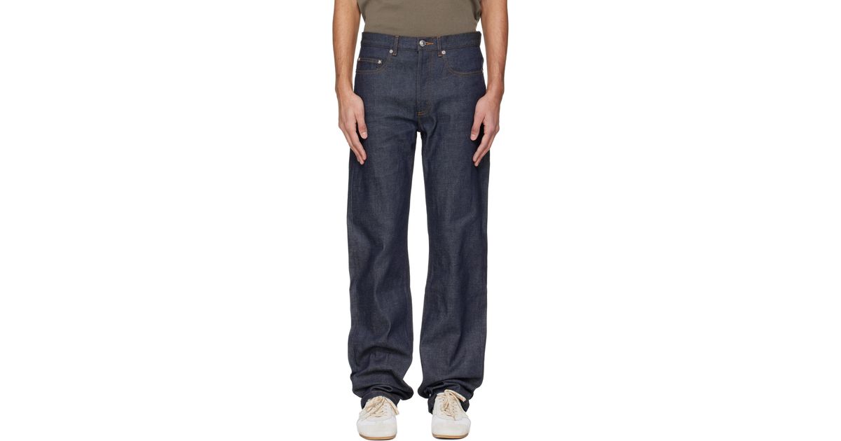 メンズ A.P.C. ネイビー Rescue ジーンズ ブラック | Lyst