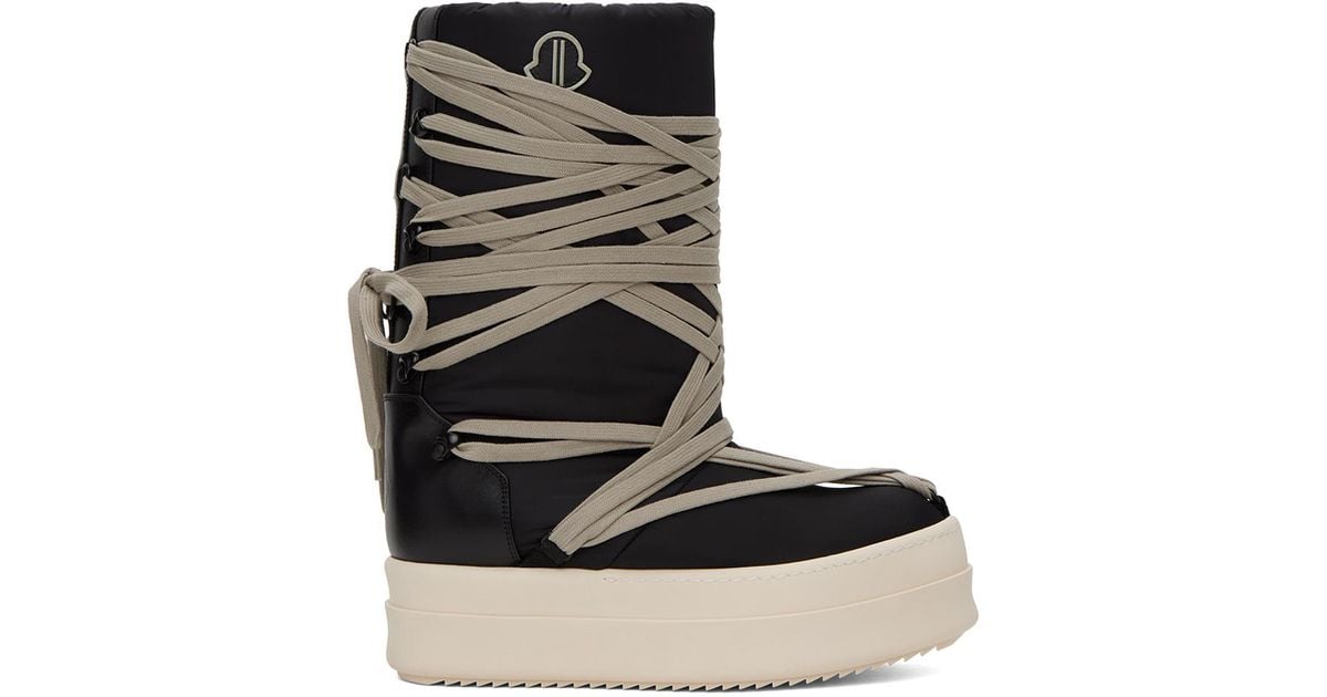 Rick Owens Moncler X Big Rocks Boots In Black for Men | Lyst