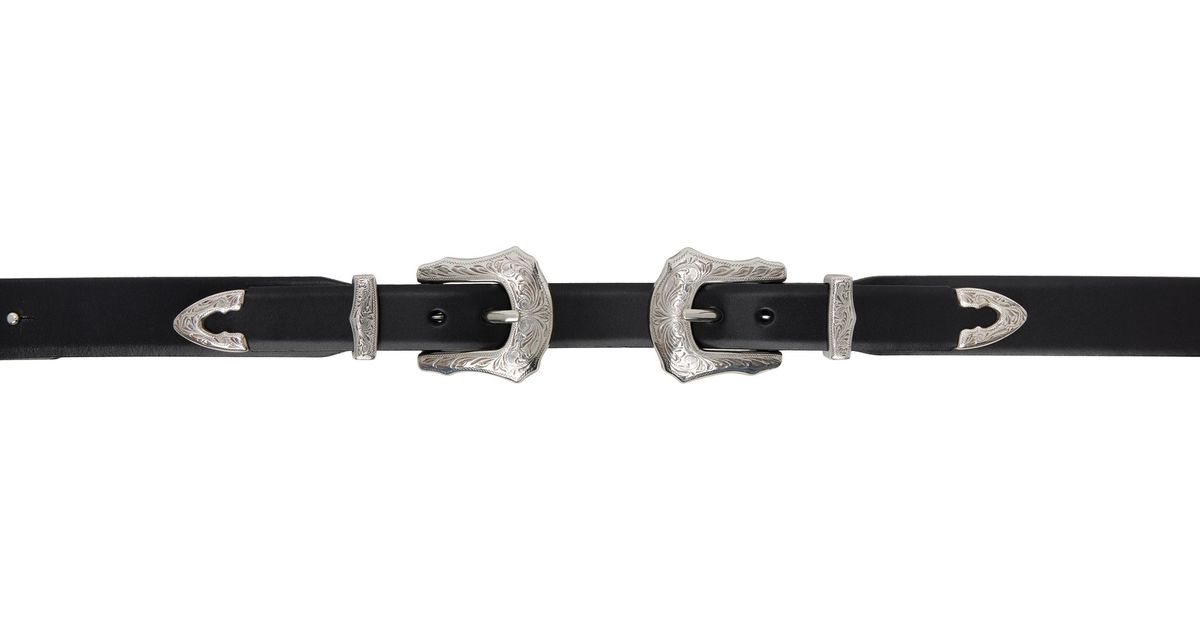 小物 TOGA DOUBLE BUCKLE BELT Toga Virilis Double Buckle Belt in Black for Men | Lyst