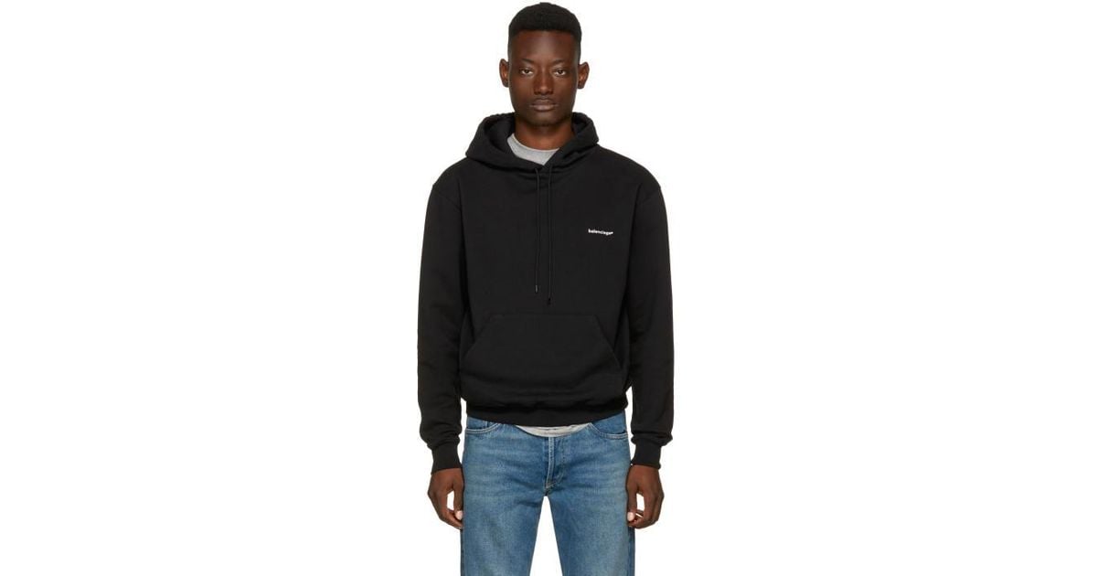 balenciaga hoodie logo black