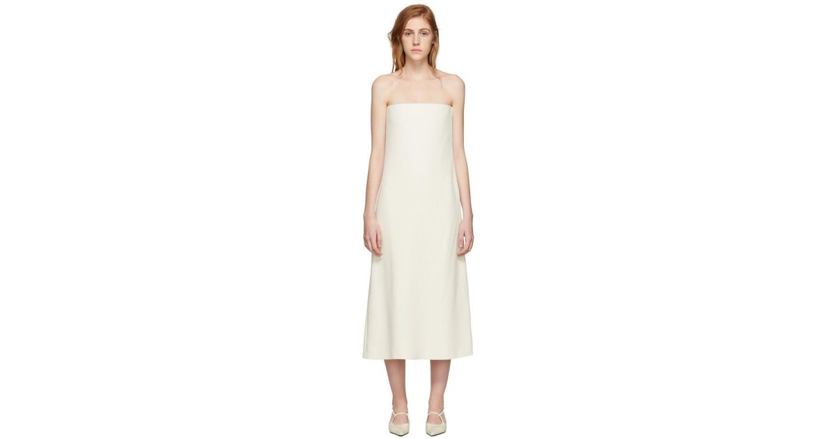 the row white gown