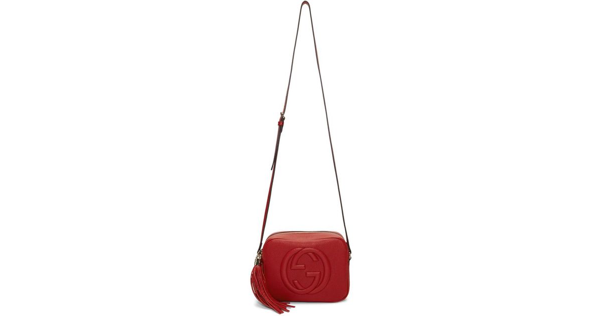 Gucci Leather Red Small Soho Disco Bag - Save 34% - Lyst