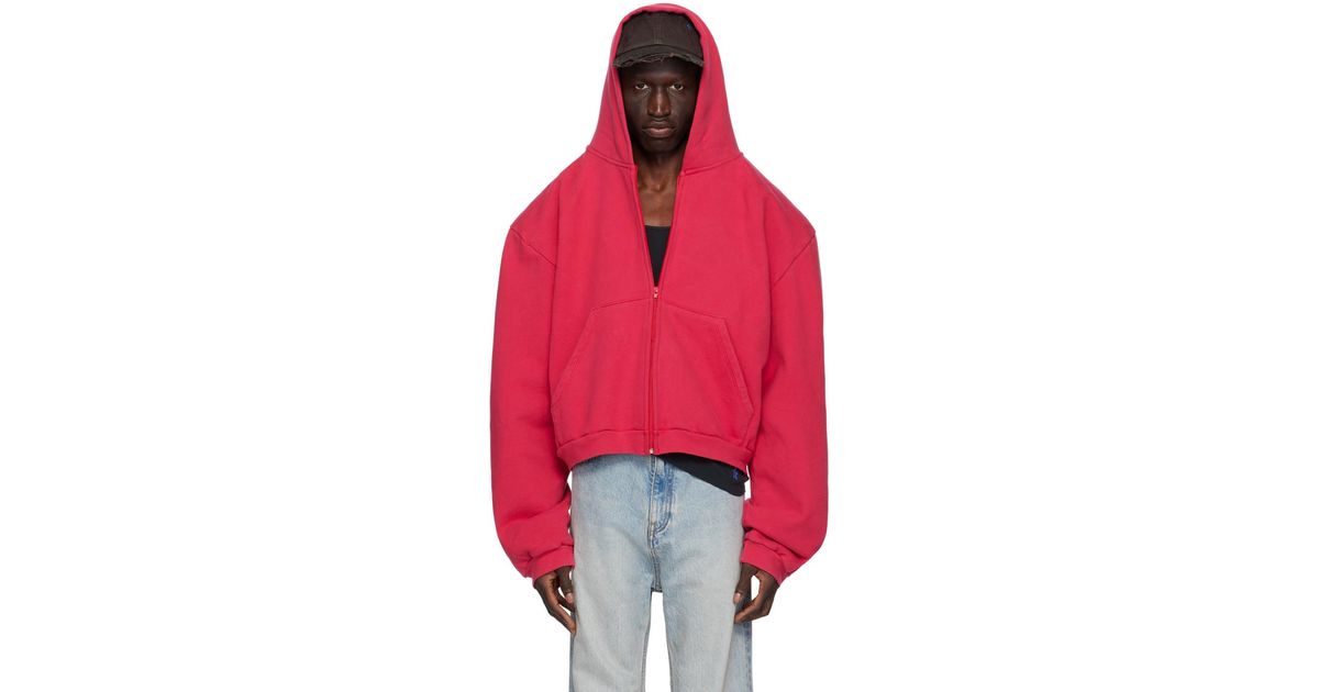 GREG ROSS Shoulder Pad Hoodie in Red for Men | Lyst Canada