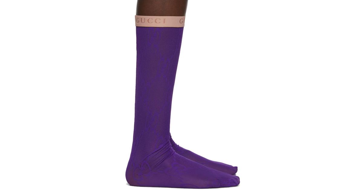 purple gucci socks