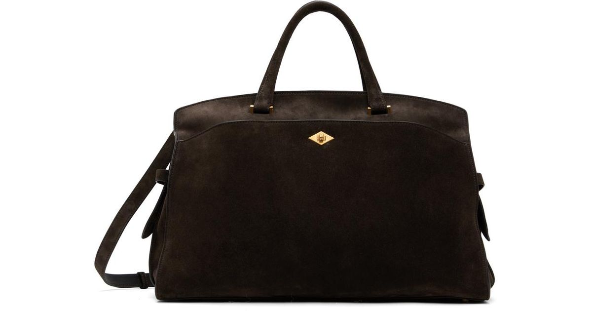 【関税込み】Metier ブラウン ラージ Private Eye トートバッグ Métier Private Eye Large Handmade Italian Leather Suede