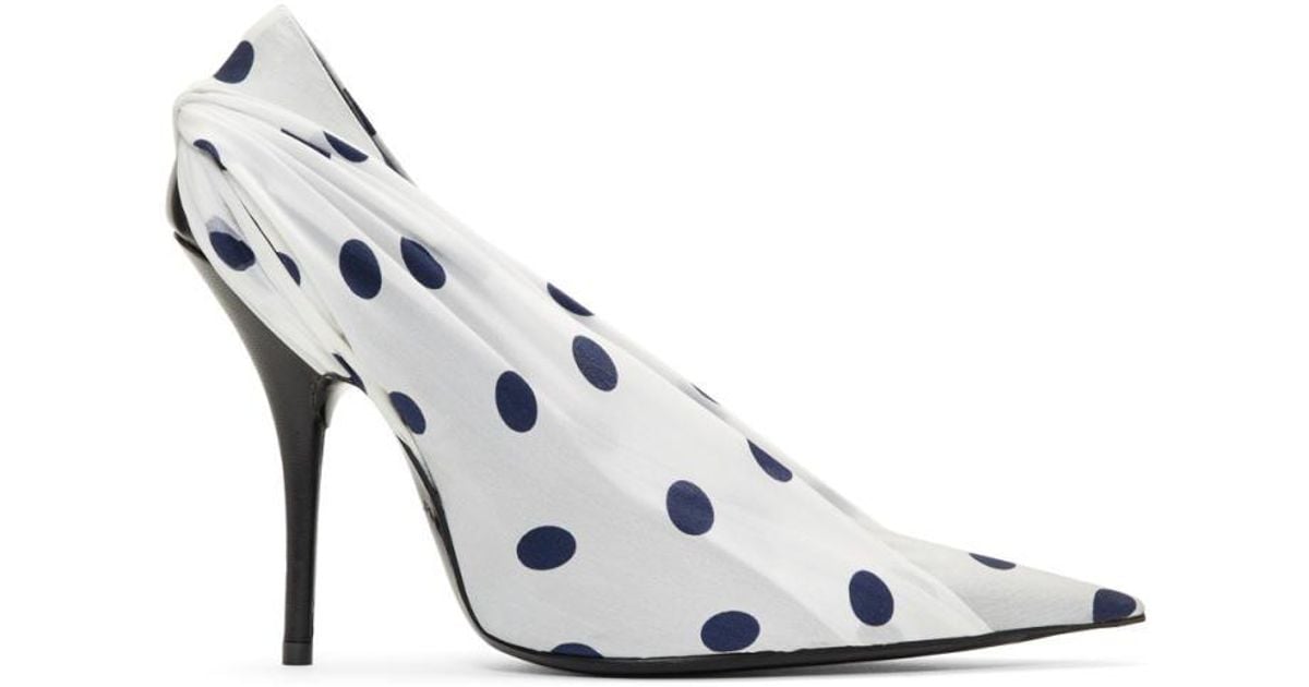 black and white polka dot pumps