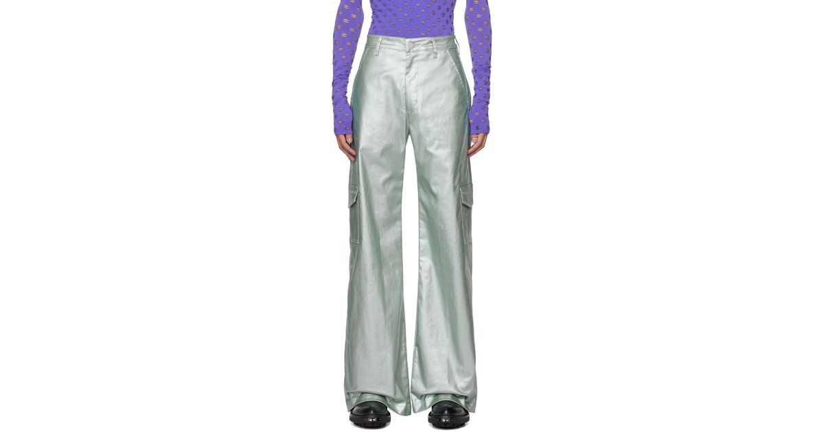 Maisie Wilen Silver Argon Cargo Pants in Blue for Men | Lyst