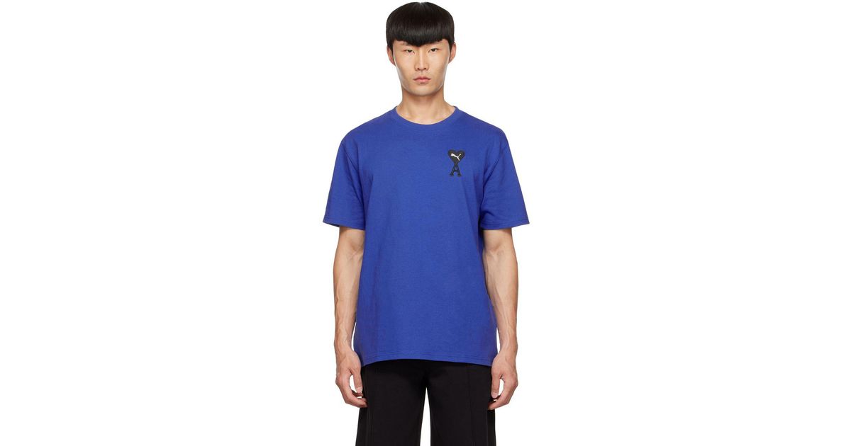 AMI Cotton Puma Edition T-shirt in Blue for Men | Lyst