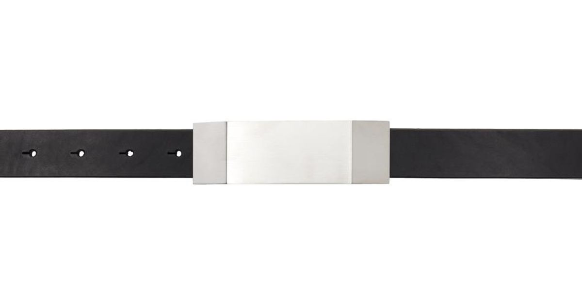 Rick Owens Porterville Beveled Buckle Belt in Black for Men | Lyst UK