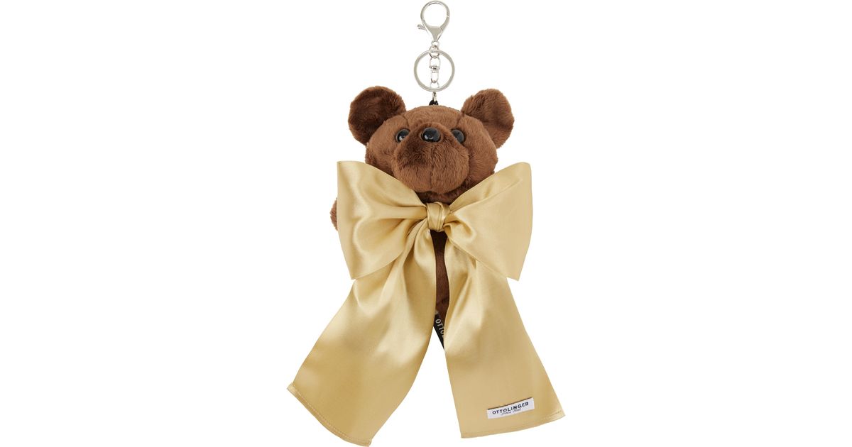 【関税込み】Ottolinger ブラウン Bow Teddy キーチェーン Brown Bow Teddy Keychain by Ottolinger on Sale