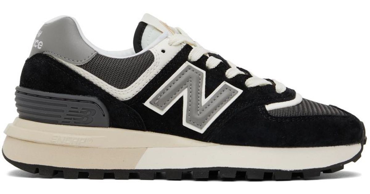 New Balance Suede 574 Legacy Sneakers in Black | Lyst Canada