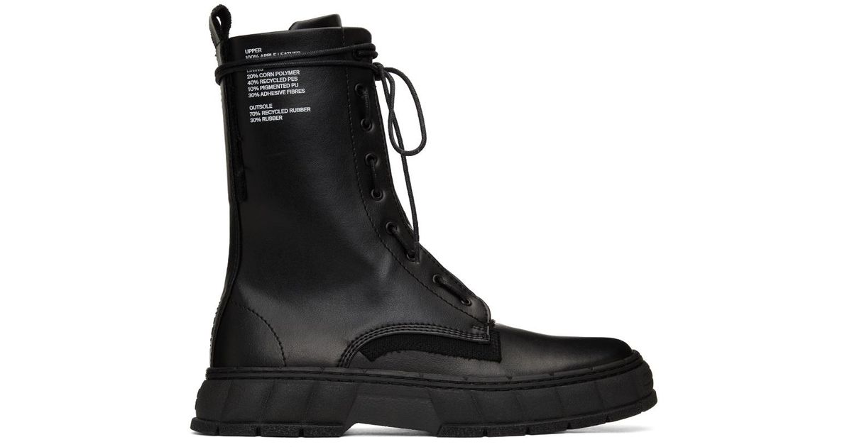 Viron Apple Leather 1992 Zip Boots in Black for Men - Lyst