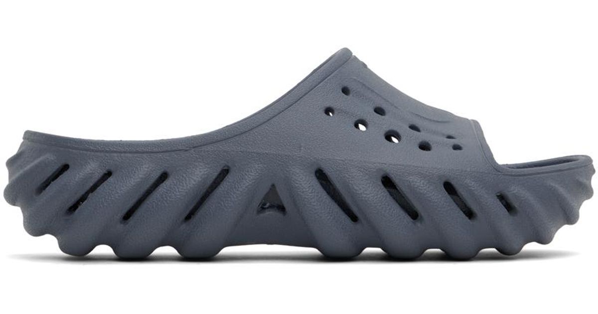 Crocs™ Gray Echo Slides in Black | Lyst UK