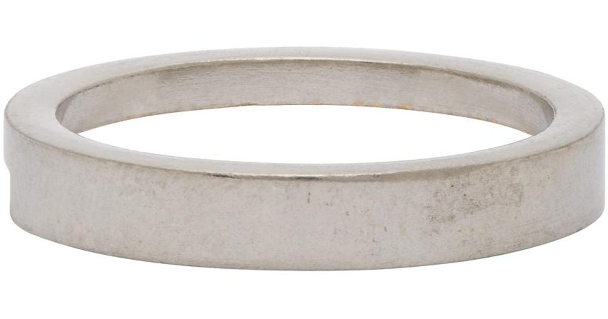 Maison Margiela Silver & Gold Cut-out Ring in Metallic for Men - Lyst