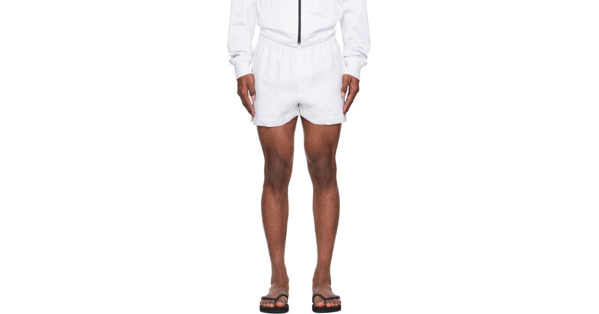 ショートパンツ DSQUARED2 Dsquared2 Summer Lovers linen shorts Bianco Dsquared2 Summer Lovers Linen Shorts In White | ModeSens