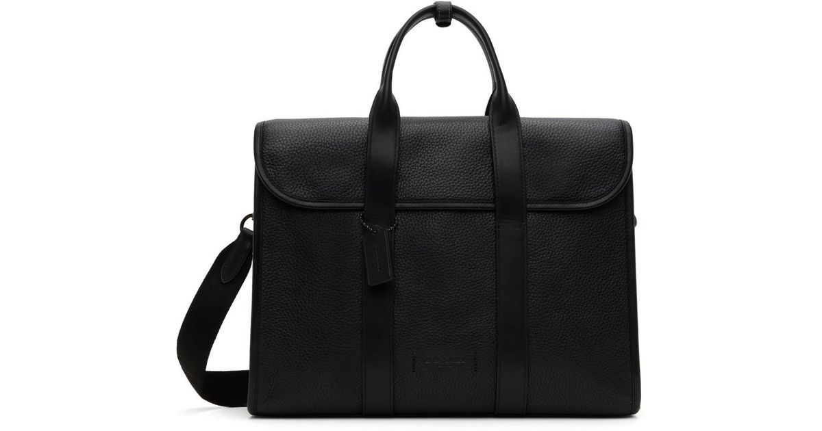 COACH Gotham Portfolio Faux Leather Bag in Black for Men | Lyst