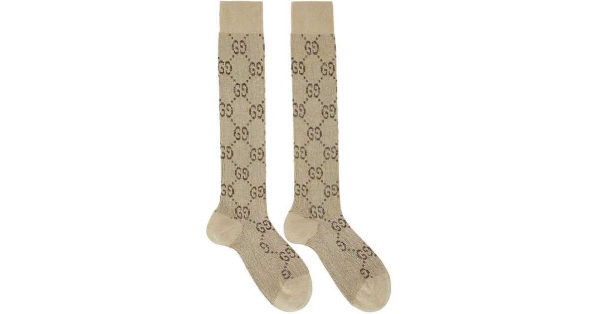 beige gucci socks