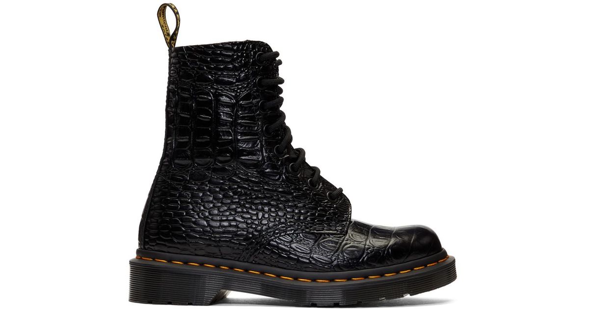 dr martens pascal croc black