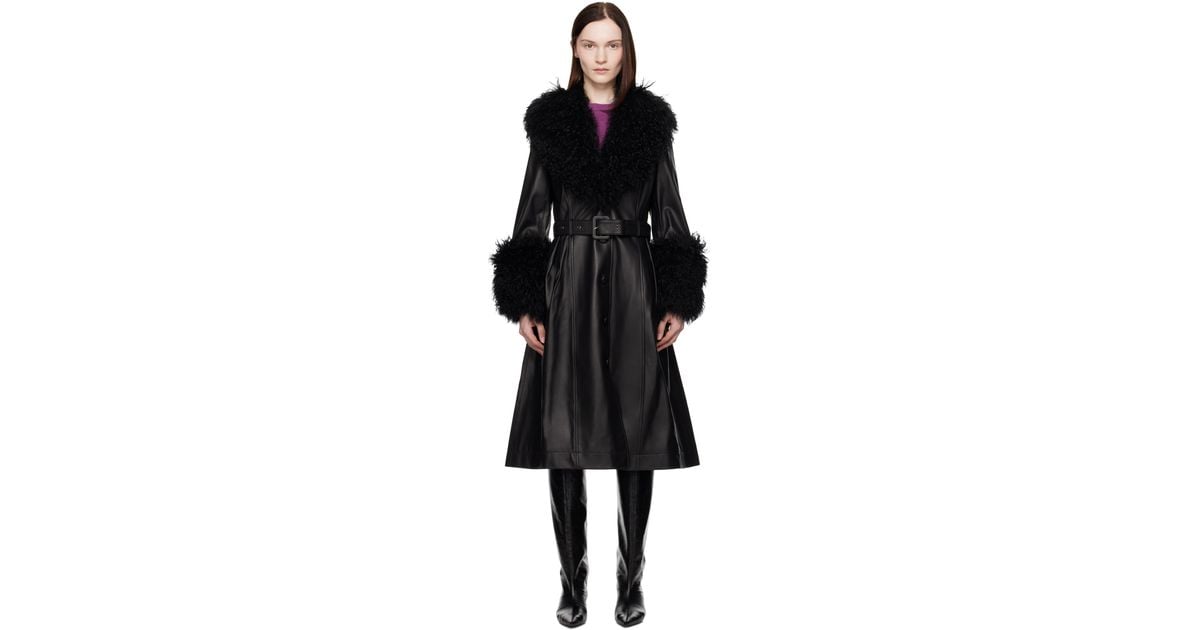 Saks Potts Foxy Shearling Coat in Black Lyst UK