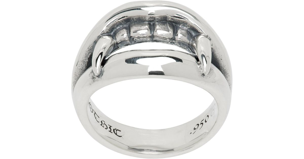Yohji Yamamoto Vampire Fang Ring in Metallic for Men | Lyst