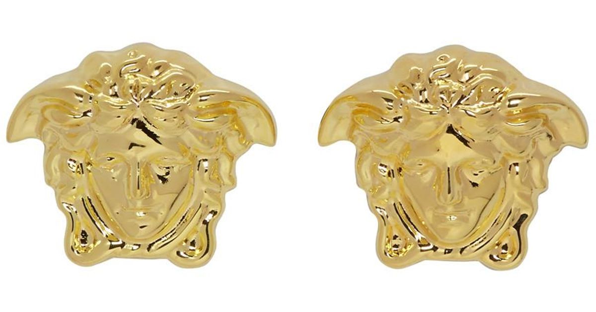 versace gold medusa earrings
