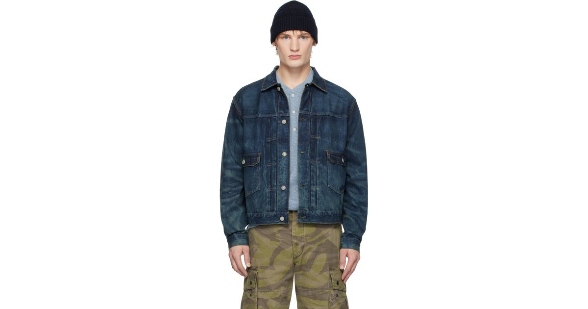 RRL Westview Trucker Denim Jacket in Blue for Men | Lyst UK