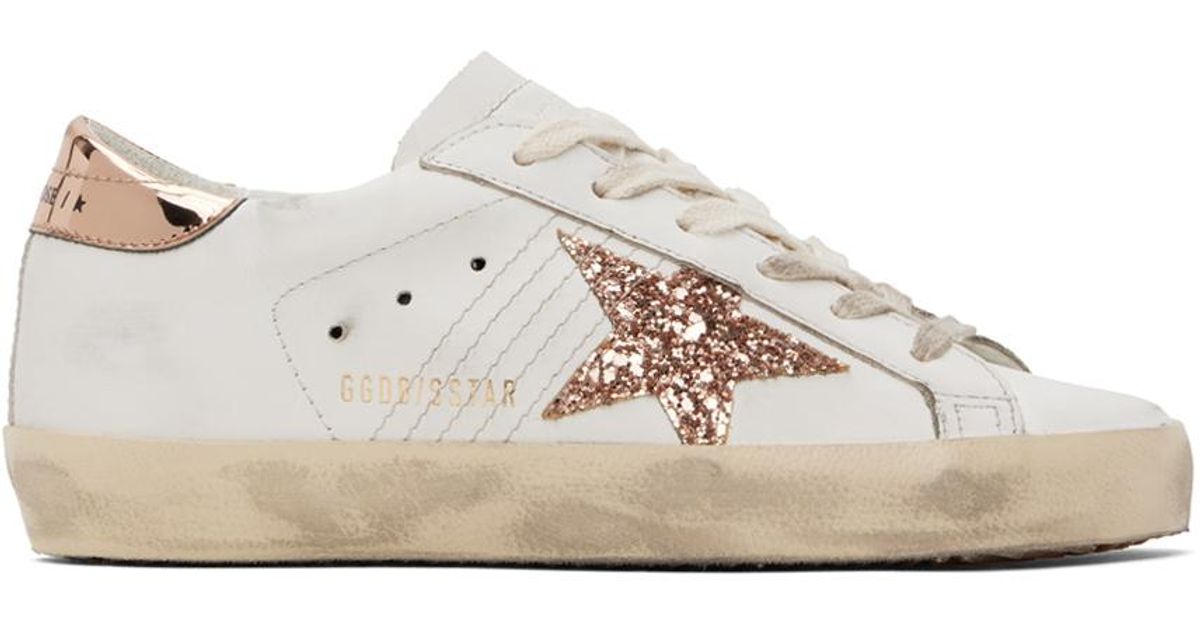 Golden Goose Off white Pink Super star Sneakers in Black Lyst UK
