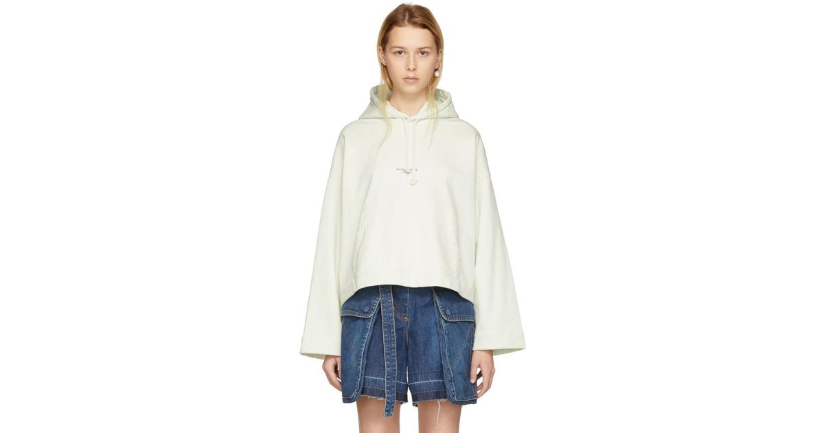 Acne Studios White Joghy Hoodie | Lyst
