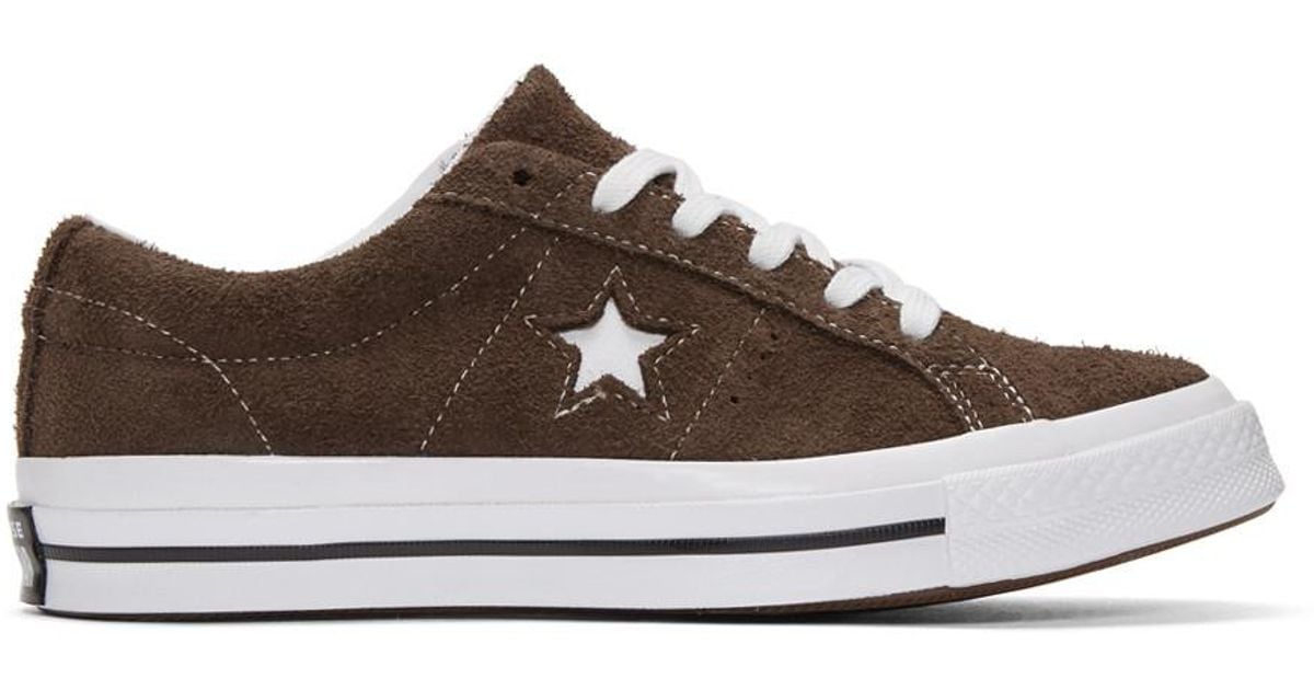Converse Brown Suede One Star Sneakers for Men | Lyst Canada