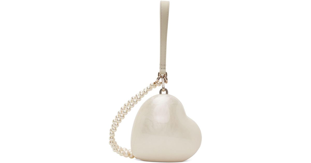 Simone Rocha Off-White Micro Heart Bag