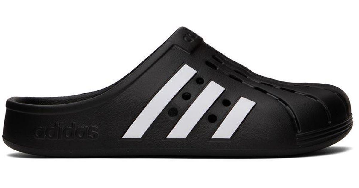 adidas Originals Rubber Adilette Clogs in Black for Men Lyst Canada
