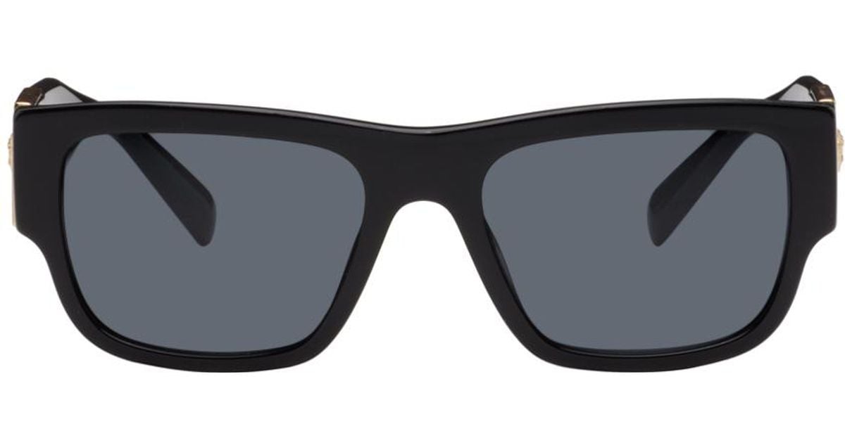 Versace Black Medusa Stud Sunglasses for Men Lyst UK