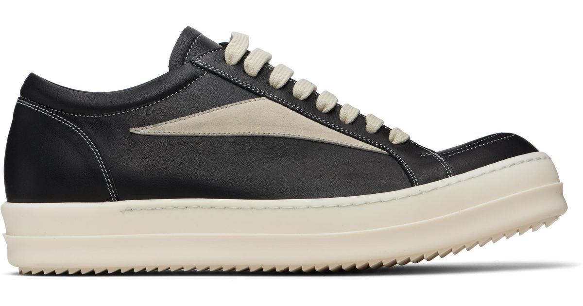 Rick Owens Temple Vintage Sneaks Sneakers in Black for Men | Lyst