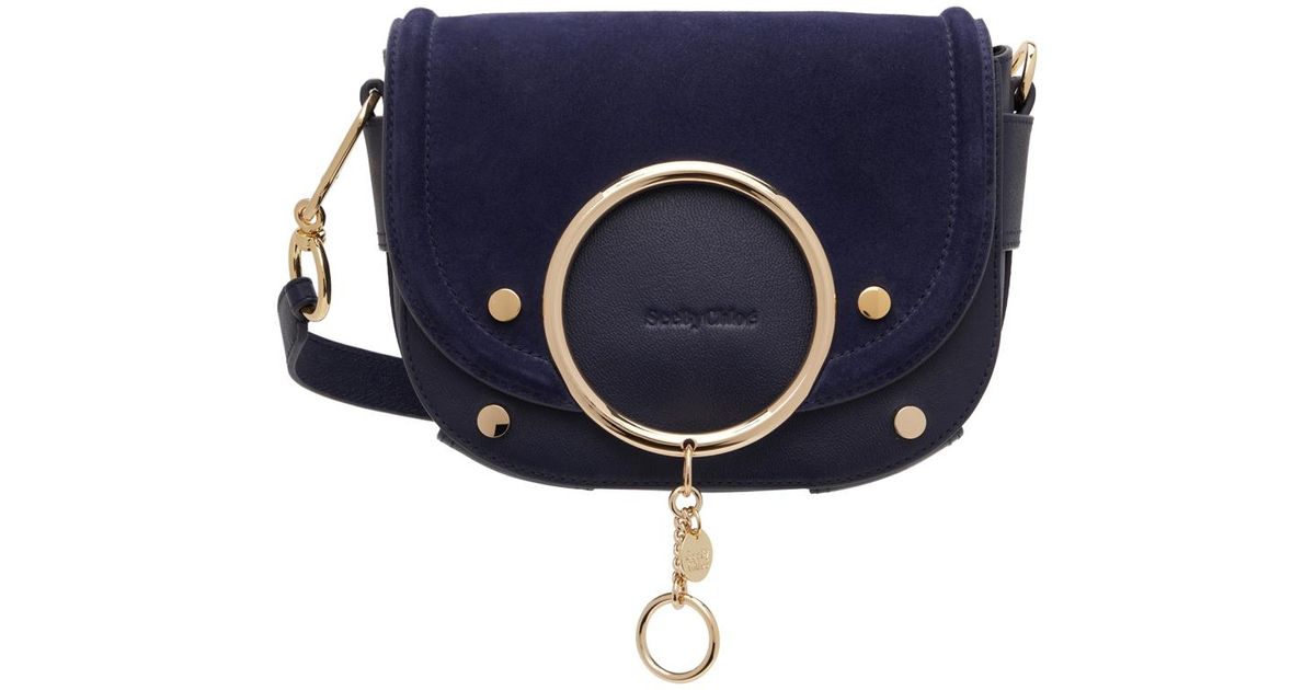 Navy store chloe bag