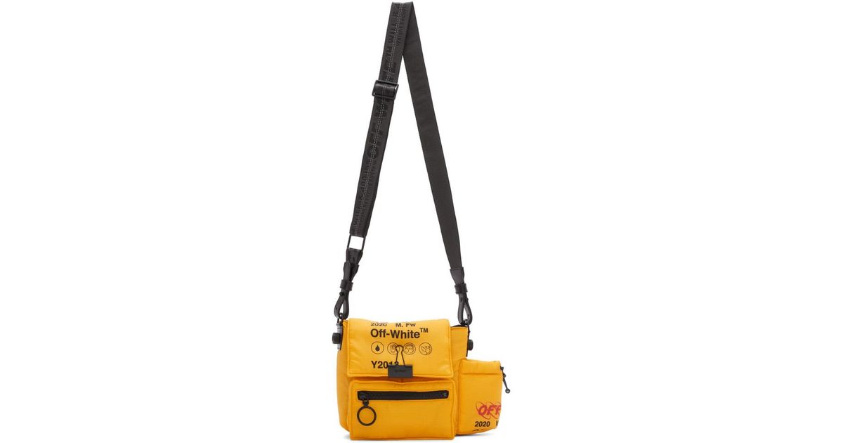 off white bag strap yellow