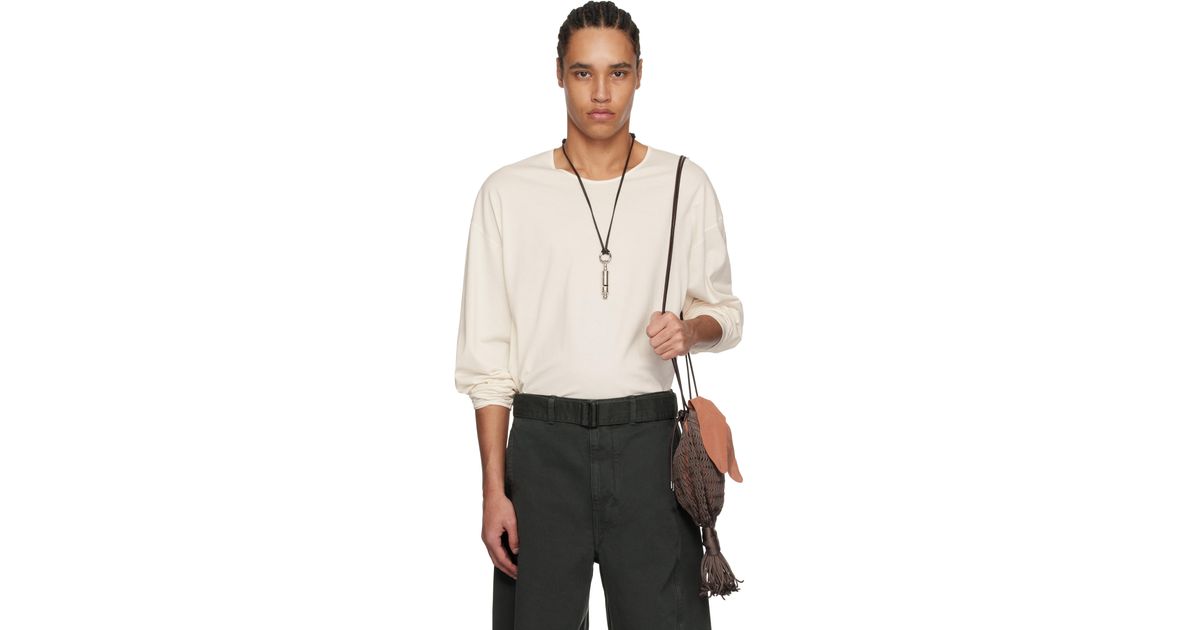 LEMAIRE オフホワイト LS Relaxed Tシャツ LEMAIRE Relaxed Tシャツ | ニュートラル | FARFETCH JP