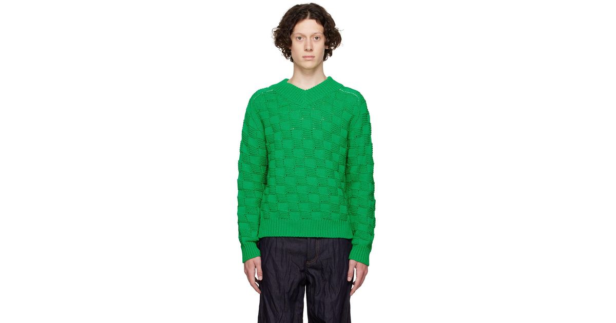 Bottega Veneta Synthetic Green Nylon Sweater for Men | Lyst