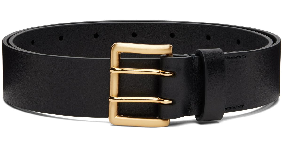 AURALEE Two-Hole Buckle Belt in Black for Men | Lyst UK