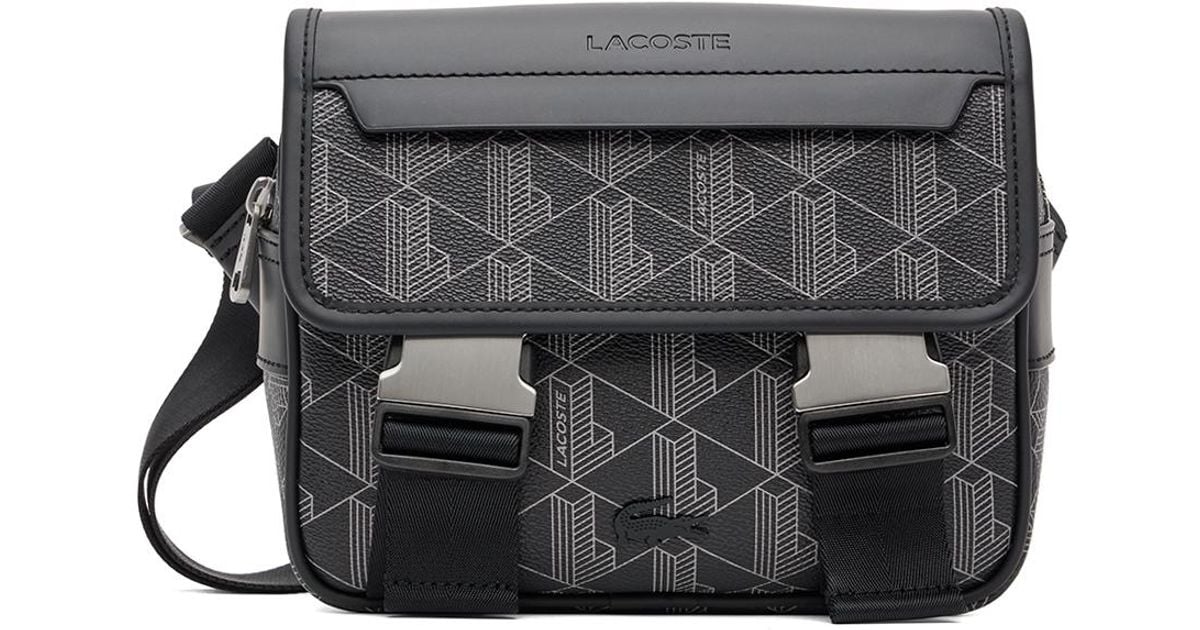 LACOSTE The Blend Crossover Bag S Monogram Noir Gris