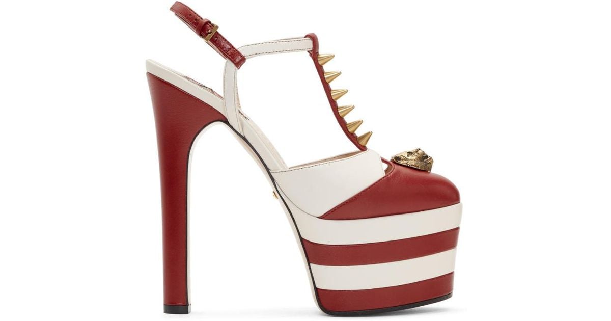 gucci heels red