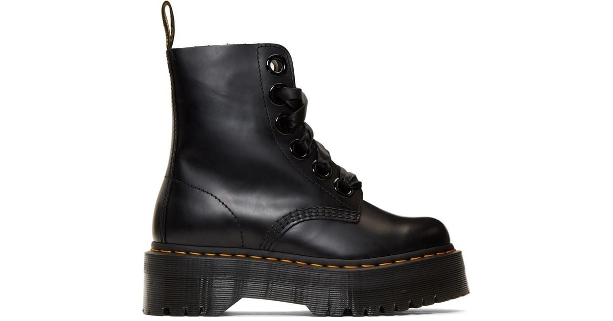 Dr. Martens Leather Black Ribbon Molly 